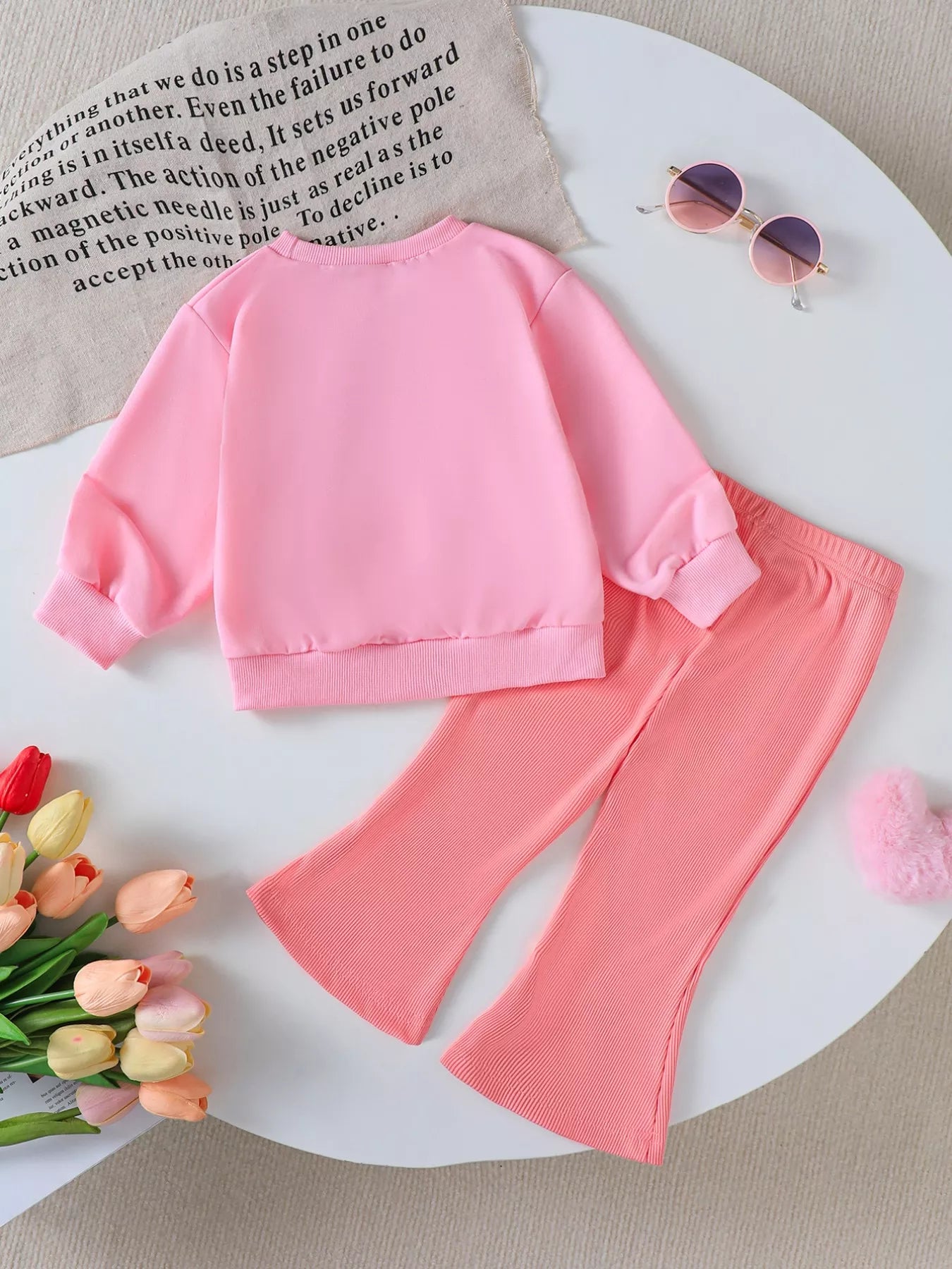 Children's Halloween Graphic Sweatshirt and Flare Pants Set - FamilyClothes