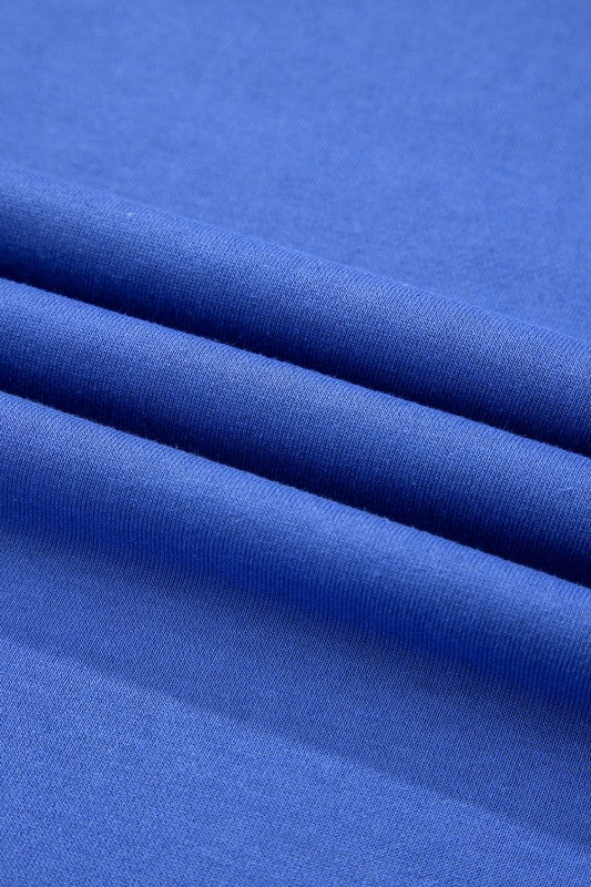 Varsity Stripe Long Sleeve Sweatshirt Dress - FamilyClothes