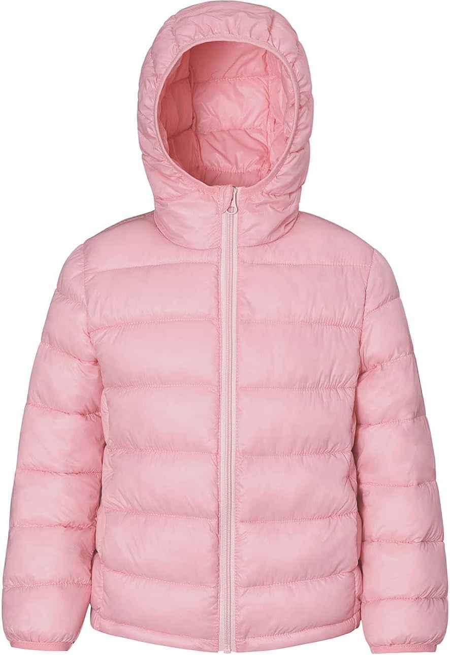 Hooded Puffer Jackets for Boys and Girls – Lightweight and Packable – Autumn and Winter Coat, Warm and Comfy