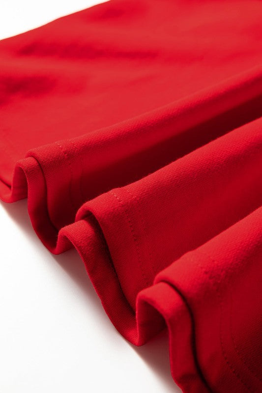 Varsity Stripe Long Sleeve Sweatshirt Dress - FamilyClothes