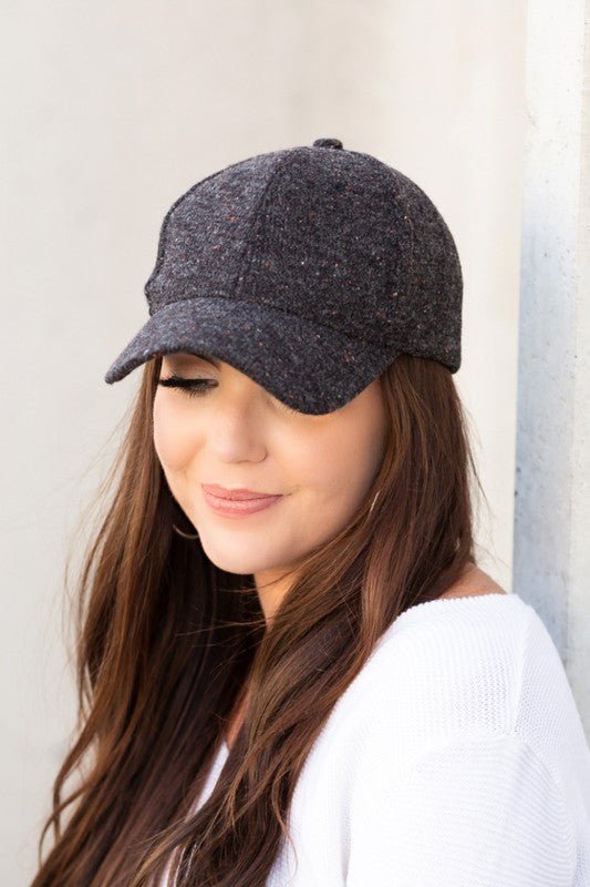 Fall Tweed Ball Cap - FamilyClothes