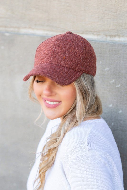Fall Tweed Ball Cap - FamilyClothes