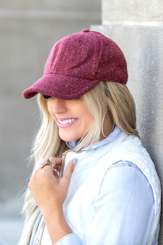 Fall Tweed Ball Cap - FamilyClothes