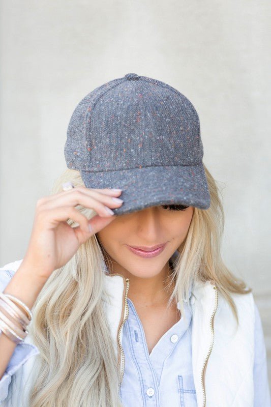 Fall Tweed Ball Cap - FamilyClothes