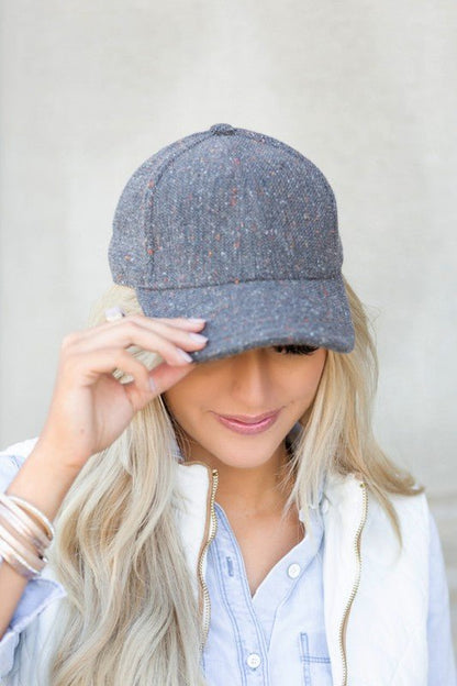 Fall Tweed Ball Cap - FamilyClothes