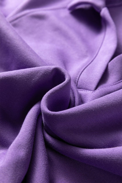 Solid Collared Top and Central Seam Pants Set - FamilyClothes