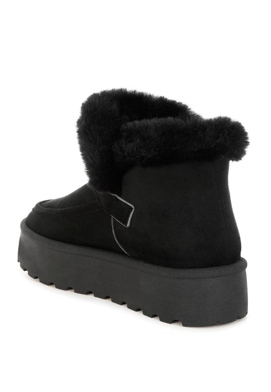 Linka Pin Buckle Detail Snow Boots - FamilyClothes