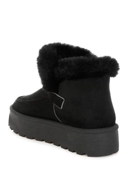 Linka Pin Buckle Detail Snow Boots - FamilyClothes