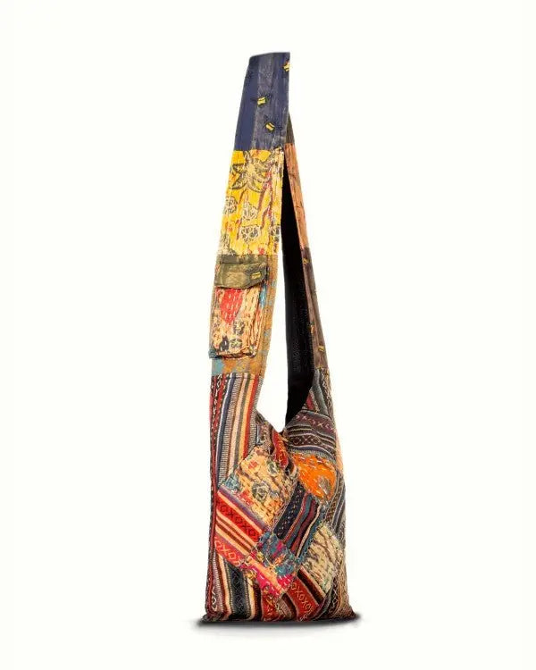 Kathmandu Collection Quilted Patchwork Hobo Bag - FamilyClothes