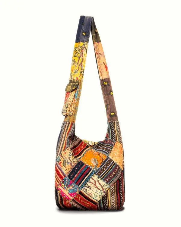 Kathmandu Collection Quilted Patchwork Hobo Bag - FamilyClothes