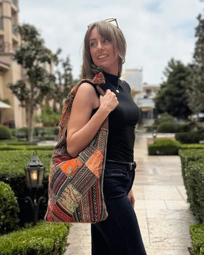 Kathmandu Collection Quilted Patchwork Hobo Bag - FamilyClothes