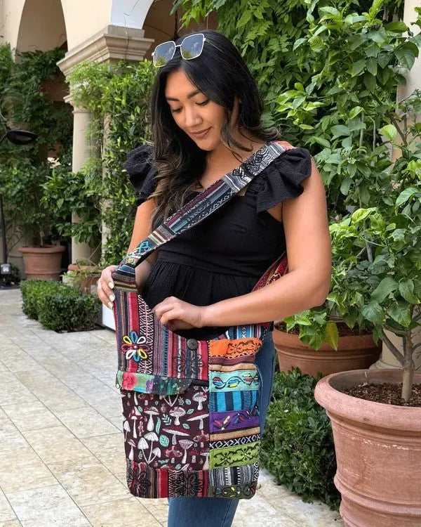 Kathmandu Collection Tribal Stripe Hobo Bag - FamilyClothes