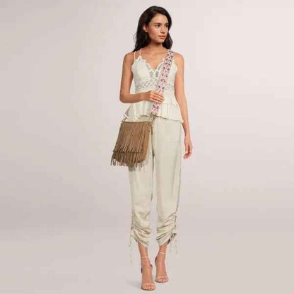 Kelce Influencer Style Vegan Fringe Bucket Bag - Stylish and Sustainable Option - FamilyClothes