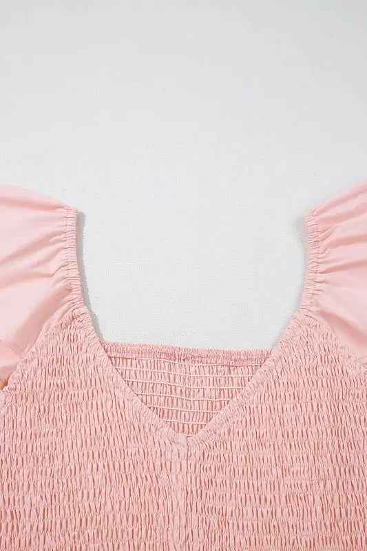 peach smocked maxi dress - FamilyClothes