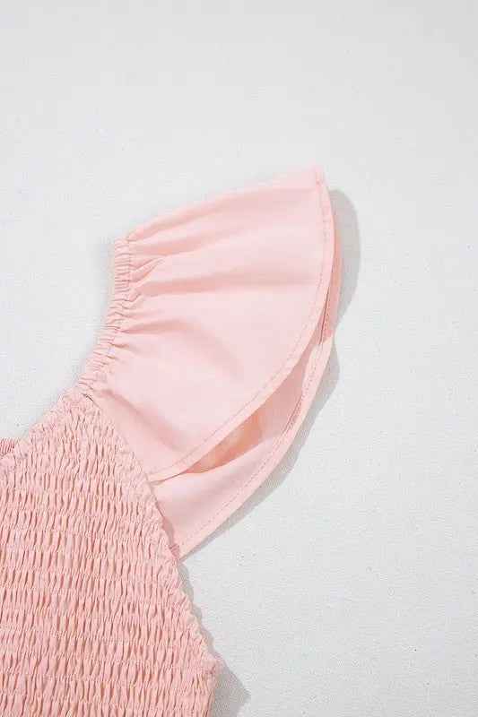 peach smocked maxi dress - FamilyClothes