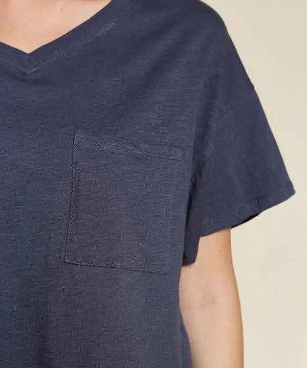 POCKET OVERSIZE V NECK - FamilyClothes