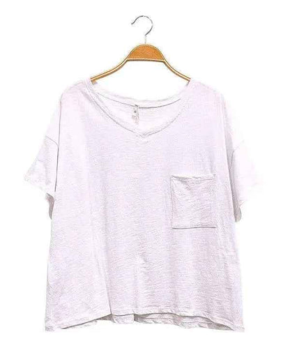 POCKET OVERSIZE V NECK - FamilyClothes