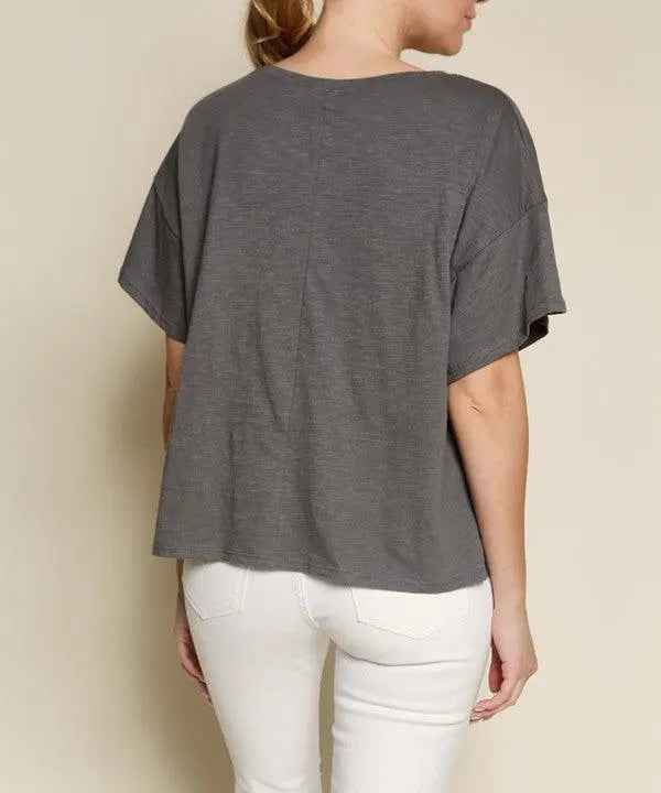 POCKET OVERSIZE V NECK - FamilyClothes