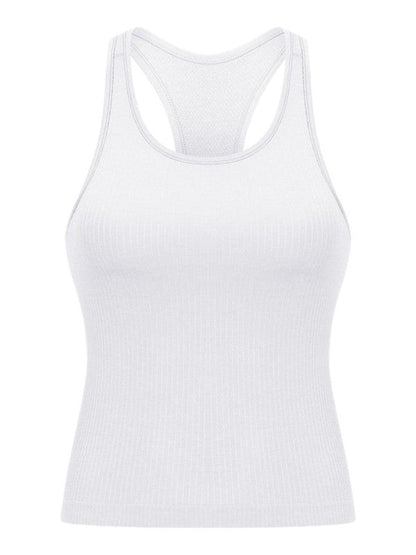 Round Neck Racerback Tank - FamilyClothes