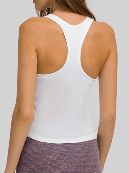 Round Neck Racerback Tank - FamilyClothes